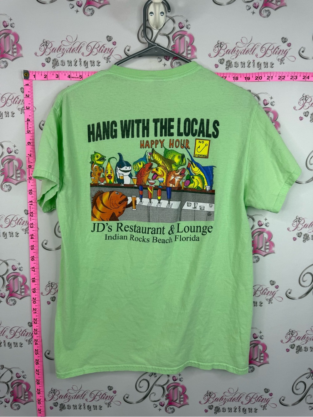 Gildan Florida T-shirt happy hour drinks Lime Green Short-Sleeve Graphic Tee
